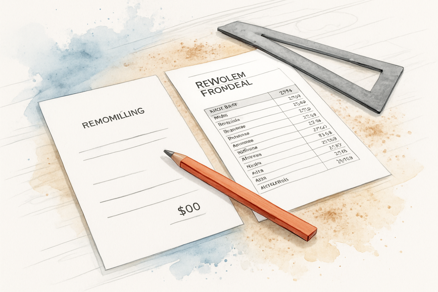 Two contractor bids side by side, one a short lump sum and one a detailed phase breakdown